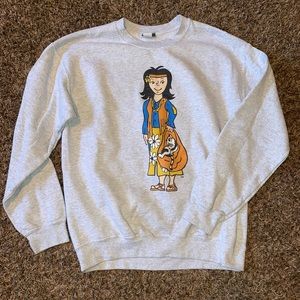 MV Sport Gray Sweatshirt with Cartoon Graphic